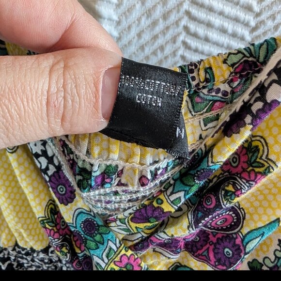 QED London Maxi Dress Boho Colorful Smocked Size Medium - Picture 11 of 11